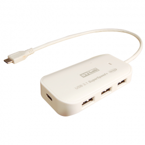 מפצל בחיבור USB-C הכולל 3 כניסות USB3.1 וכניסה אחת STLAB U-1700 | USB3.0-C