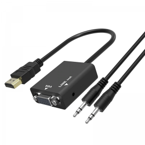 מתאם מחיבור HDMI לחיבור VGA כולל אודיו