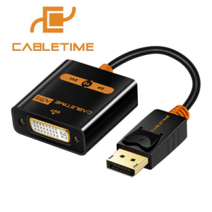 מתאם Display Port זכר לחיבור DVI נקבה CableTime