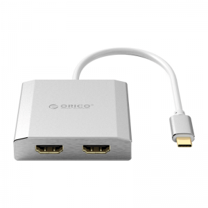 מתאם מחיבור USB Type-C ל-2 חיבורי HDMI תומך ORICO 4K