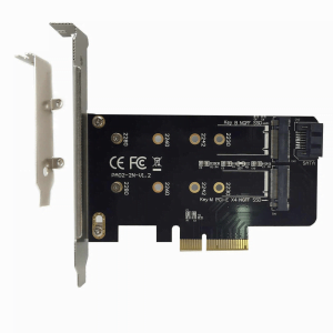 כרטיס מתאם בין שני כונני SSD M.2 לחיבור PCIEX4