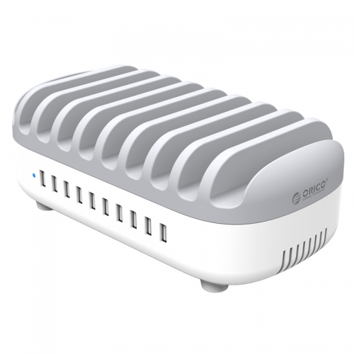 עמדת טעינה USB 10 Port 120W כולל ספק כח וחוצצים Orico DUK-10P