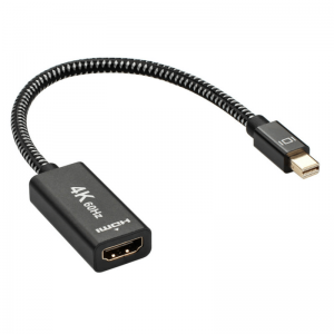 מתאם מחיבור Mini DisplayPort לחיבור HDMI נקבה תומך 4K/60HZ